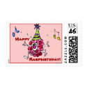 Happy Birthday Funny Cartoon Berry Custom Stamps