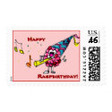 Happy Birthday Funny Cute Fruit Postage Stamps by zooogle Happy Birthday Funny Cute Fruit Postage Stamps
