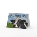 Happy Birthday Funny Dairy Cow and Pasture cards