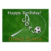 Happy Birthday Futbol Soccer Player cards