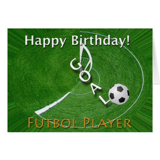 Happy Birthday Futbol Soccer Player Greeting Card Zazzle