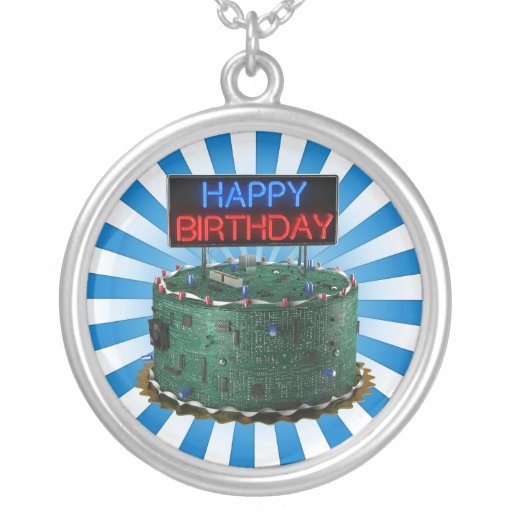 Happy Birthday, Geek Personalized Necklace