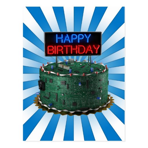 Happy Birthday, Geek Postcard