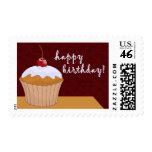 happy birthday : giant cupcake : stamps