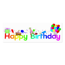 Happy Birthday Gift Card Business Card