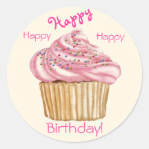 Happy Birthday Gift Seals Sticker