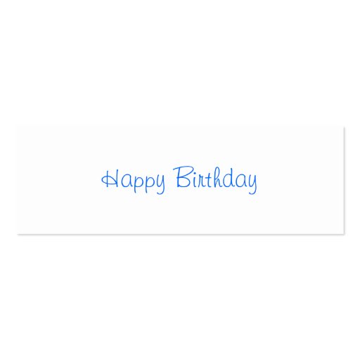 Happy Birthday gift tag Business Card (back side)