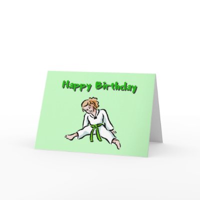 Happy Birthday Girl Martial Arts Greeting Card by MartialArtsParty