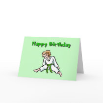 Happy Birthday Girl Martial Arts Greeting Card