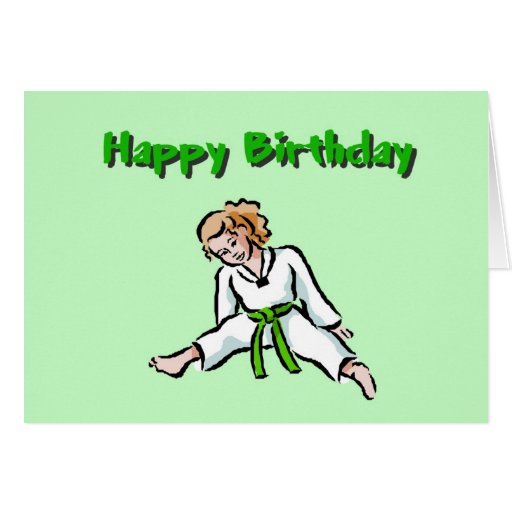 Happy Birthday Girl Martial Arts Greeting Card Zazzle