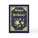 Happy Birthday Gold Card