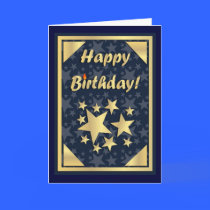 Happy Birthday Gold Card