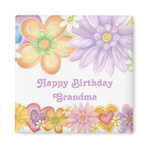 Happy Birthday Grandma magnets by CaringHearts Happy Birthday Grandma magnets