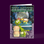 Happy Birthday Grandson, Out of this world, alien