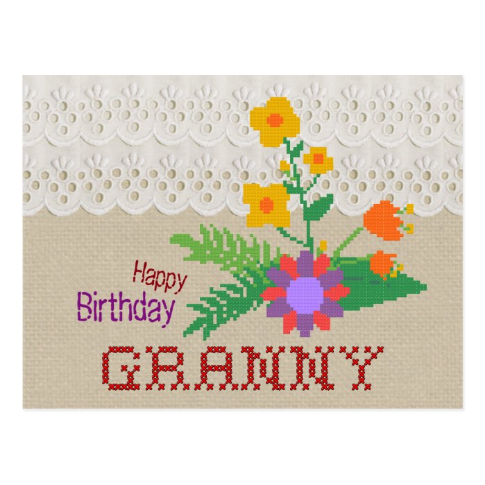 Happy Birthday Granny CC0683 Handicraft Postcard