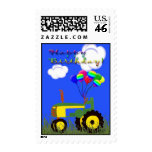 Happy Birthday Green Tractor Postage