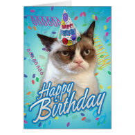 Happy Birthday Grumpy Cat Greeting Cards
