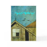 Happy Birthday, Grunge Barn and Geese Card