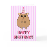 Happy Birthday Hamster Greeting Card