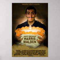 "Happy Birthday Harris Malden" Poster