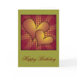 "Happy Birthday" Heart Design Greeting Cards