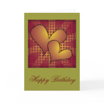 "Happy Birthday" Heart Design cards