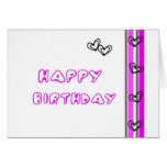 Happy Birthday Hearts Greeting Cards