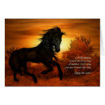 Happy Birthday Horse in the Sunset Cards