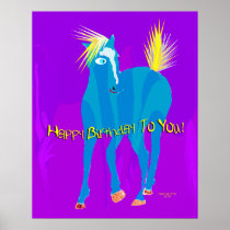 Happy Birthday Horse Posters