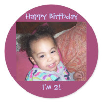 Happy Birthday, I'm 2! Personalized Stickers stickers