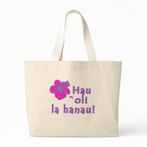 Happy Birthday In Hawaiian Canvas Bags