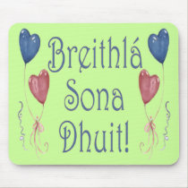 Happy Birthday! in Irish Gaelic mousepads