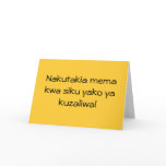 Happy Birthday in Swahili! Card