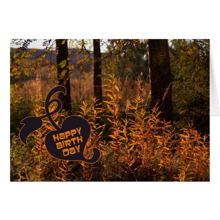 Happy Birthday in the fall (autumn) CC0801 Greeting Card
