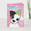 Happy Birthday Jack Russell Party Dog card