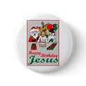 Happy Birthday Jesus buttons
