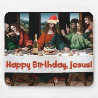 Happy Birthday, Jesus! Mousepad