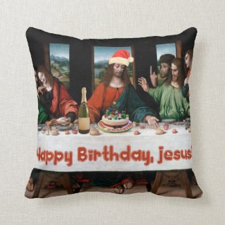 Happy Birthday, Jesus! Throw Pillow
