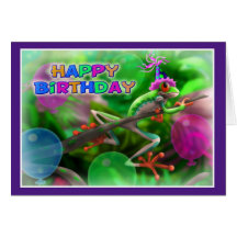 Happy Birthday Jungle style 006 Card