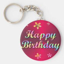 Happy Birthday Key Chain