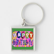 Happy Birthday Keychain