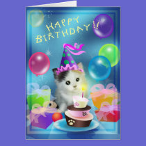 Happy Birthday Kitten ' Penny' cards
