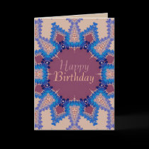 Happy Birthday Lace Star Greeting Card cards