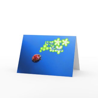 Happy Birthday Ladybug Card card