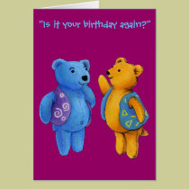 Happy Birthday - Liam and Quinn Teddy Bears cards
