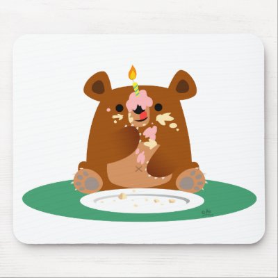 Happy Birthday, little bear!! Mousepad by Lioness_Graphics
