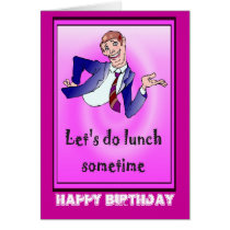 Happy Birthday, Lunch Greeting Cards