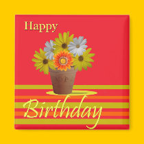 Happy birthday magnet