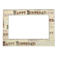 Happy Birthday Magnetic Frame