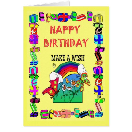 Happy Birthday Make a wish Cards Zazzle